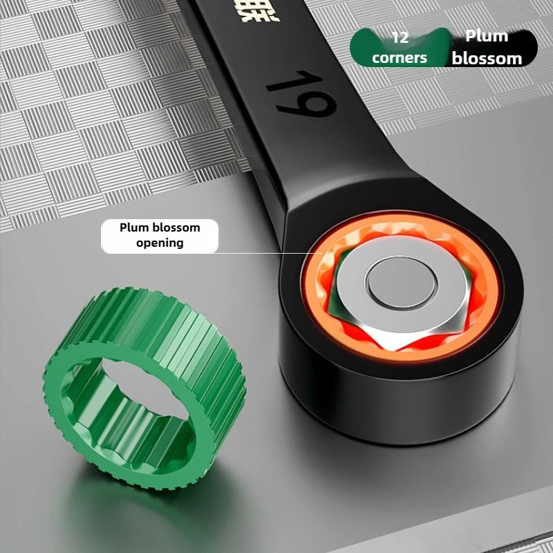 BAOLIAN Dual Directional Fast Plum Blossom Ratchet Wrench  IndustrialGrade DualUse Opening Tool 2