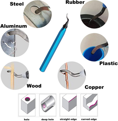Burr Removal Tool with High Speed Steel Blades for Metal, Plastic, PVC, Copper, and Resin