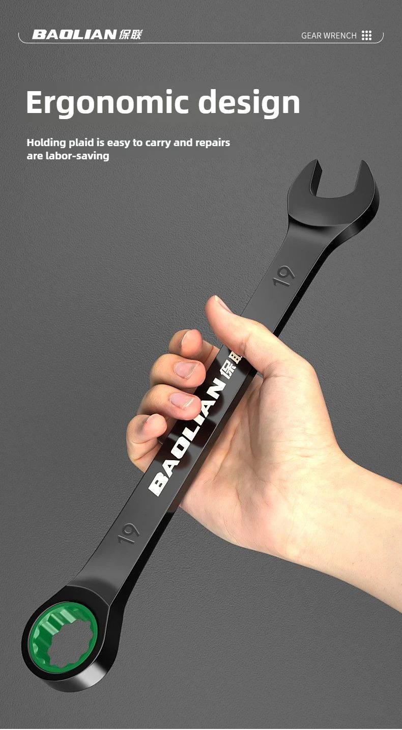 BAOLIAN Dual Directional Fast Plum Blossom Ratchet Wrench  IndustrialGrade DualUse Opening Tool 13