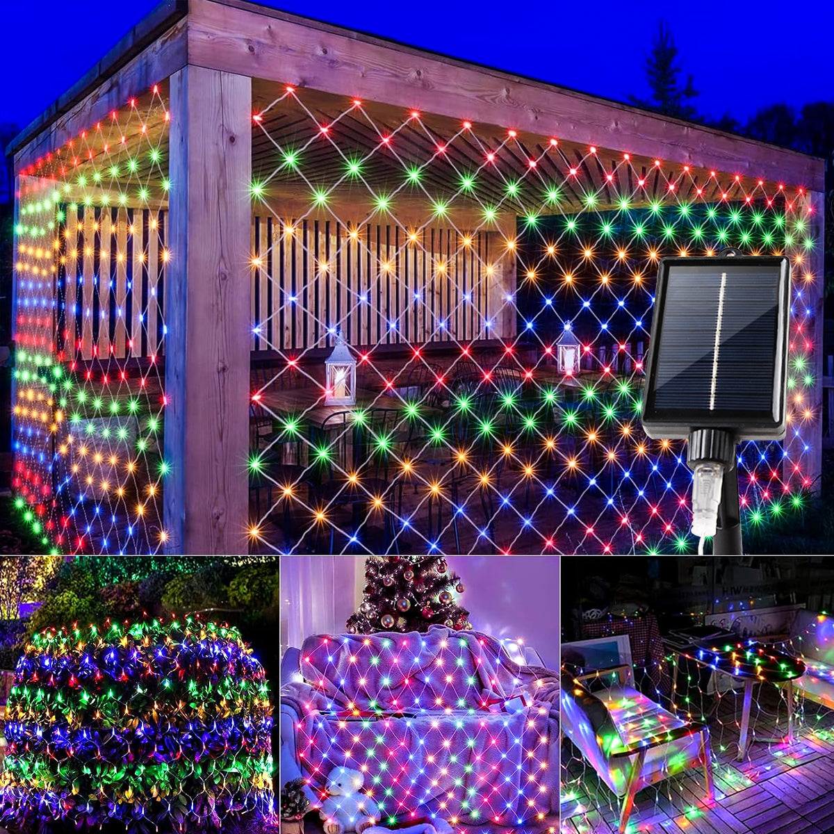 Mesh Solar Lights Outdoor Waterproof For Garden Patio Balcony Mall Landscape 5