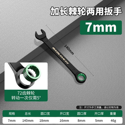 BAOLIAN Dual Directional Fast Plum Blossom Ratchet Wrench  IndustrialGrade DualUse Opening Tool 17