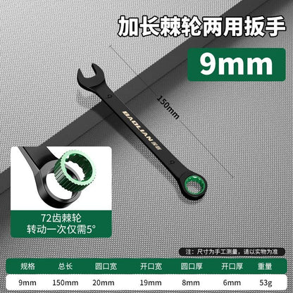 BAOLIAN Dual Directional Fast Plum Blossom Ratchet Wrench  IndustrialGrade DualUse Opening Tool 19