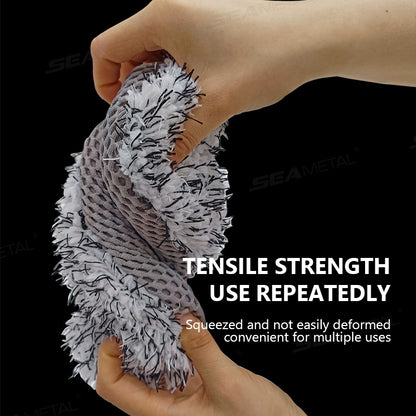 TwoSided Microfiber Car Wash Sponge Plush Massage Net Wheel Cleaning Brush Dust Remover ScratchFree 4