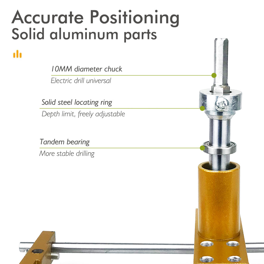 Lock Mortiser Kit, Wooden Door Lock Hole Locator, Installation Drilling Jig for Key Holes