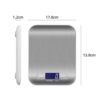 High Precision Multifunction Digital Kitchen Food Scale With LCD Display Stainless Steel Waterproof 5