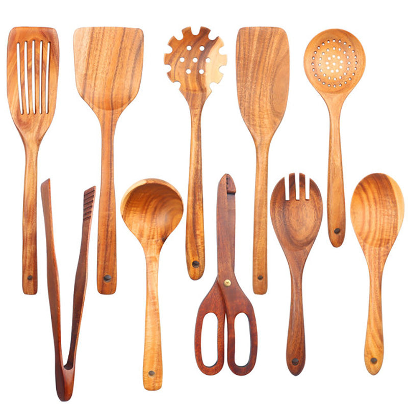 Cooking Utensils Wooden Set, Wooden Spoons, Soup Tools, Kitchen Gift