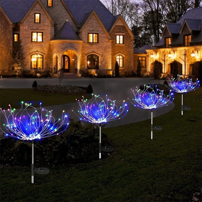 Outdoor Solar Firework Lights, Garden Yard Patio Pathway, Decorative Christmas Wedding Fairy Lights