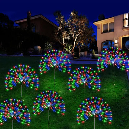 Outdoor Solar Firework Lights, Garden Yard Patio Pathway, Decorative Christmas Wedding Fairy Lights