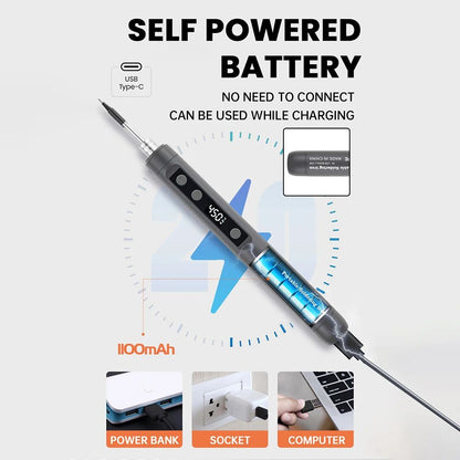 5V 15W USB Intelligent Electric Soldering Iron With Adjustable Temperature  Fast Heating Portable W 2