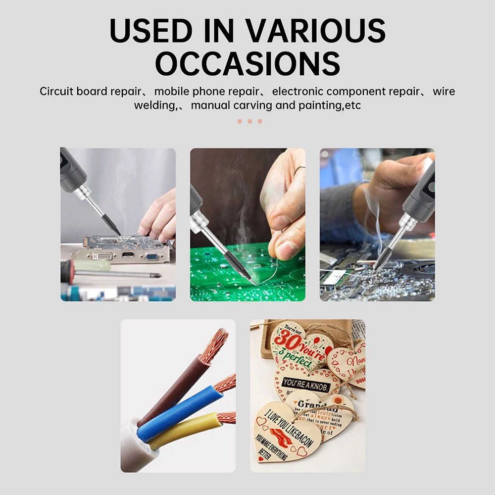 5V 15W USB Intelligent Electric Soldering Iron With Adjustable Temperature  Fast Heating Portable W 5