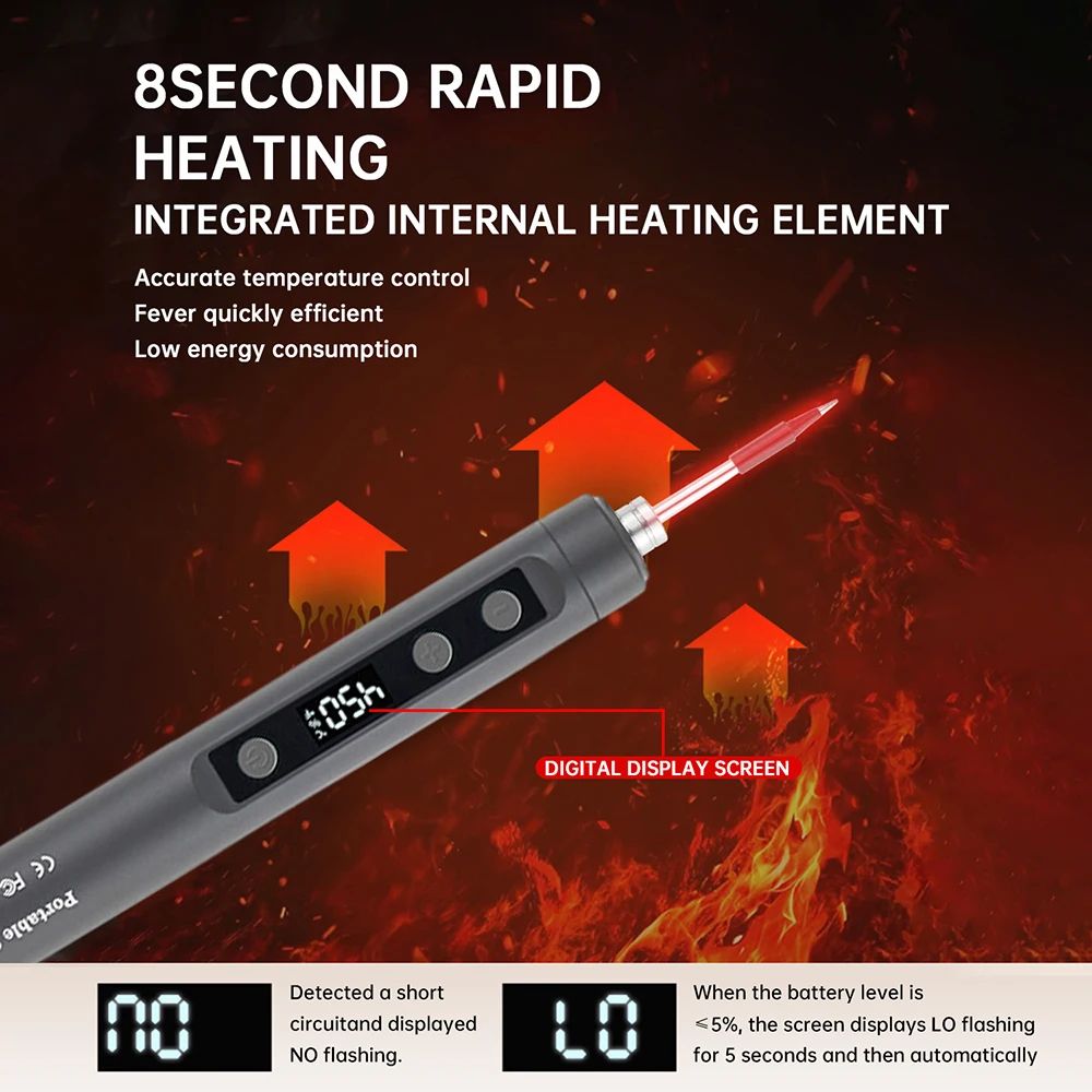 5V 15W USB Intelligent Electric Soldering Iron With Adjustable Temperature  Fast Heating Portable W 6