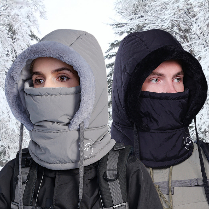 Breathable Womens Winter Balaclava Hat With Warm Neck Scarf And Face Mask For Sports 2