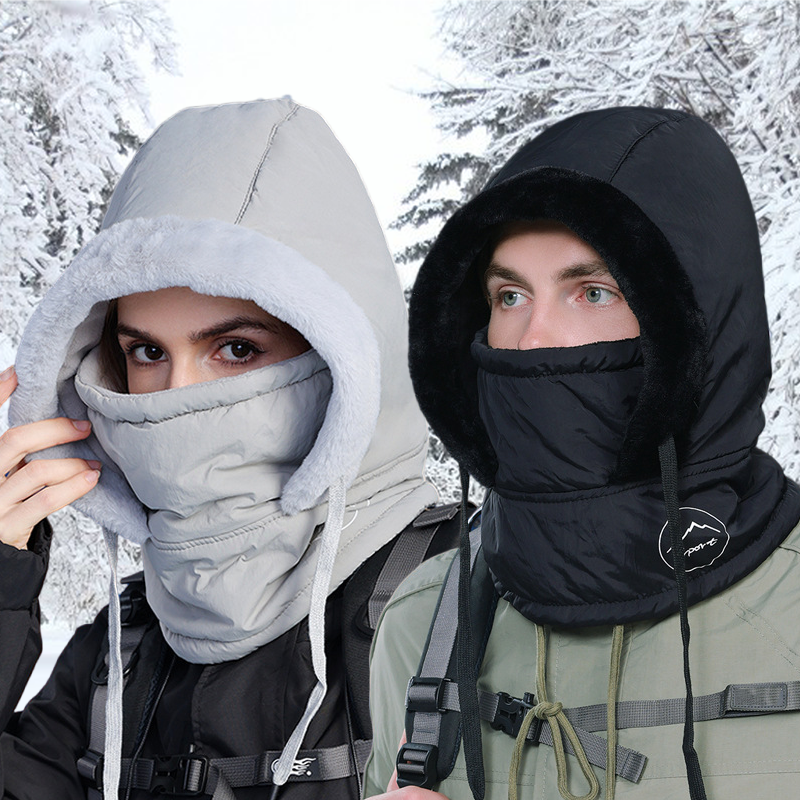 Breathable Womens Winter Balaclava Hat With Warm Neck Scarf And Face Mask For Sports 3