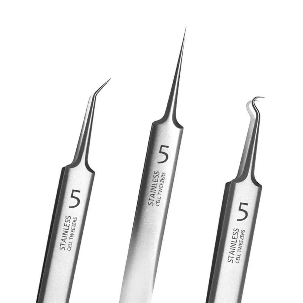 Professional Ultra-Fine No.5 Acne & Blackhead Removal Tweezers – Precision Pimple Extractor Tool