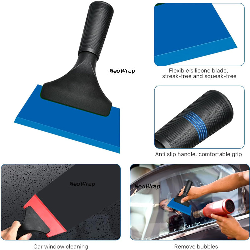 Windshield Mirror Shower Scraper Auto Glass Cleaning Silicone Squeegee 3