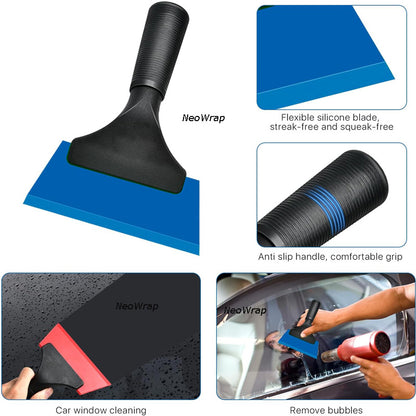Windshield Mirror Shower Scraper Auto Glass Cleaning Silicone Squeegee 3