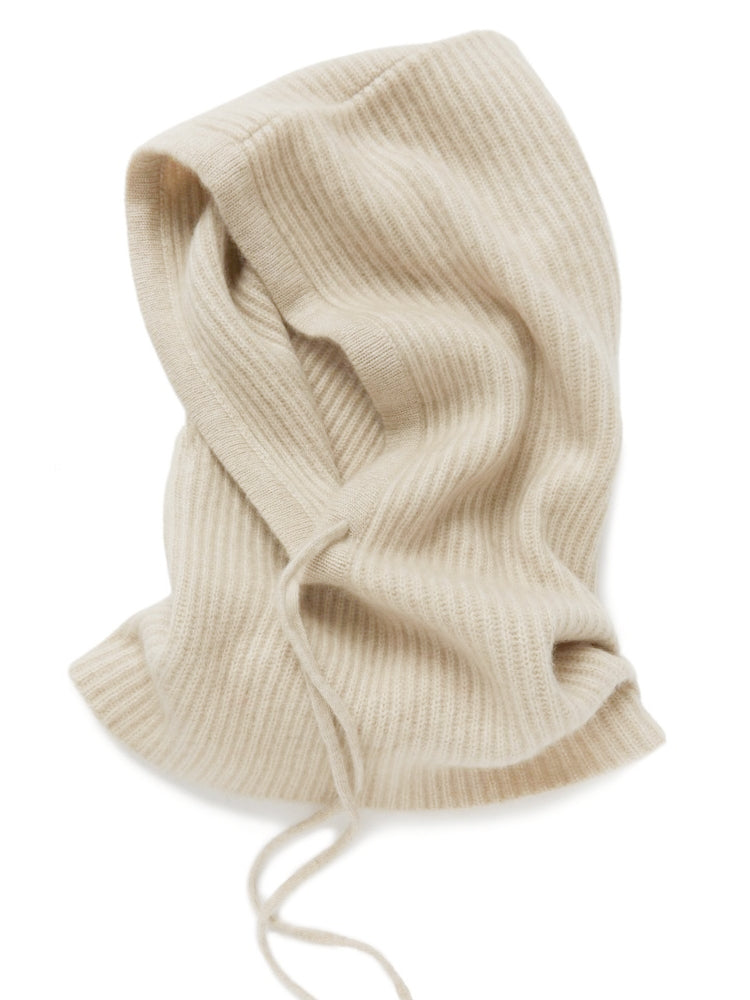 Soft Warm Wool Knitted Balaclava Hat For Women Cashmere Hooded Drawstring Ski Bonnet Neck Protect F 5