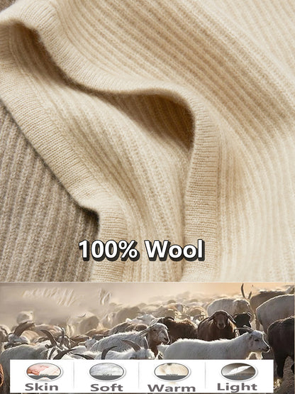 Soft Warm Wool Knitted Balaclava Hat For Women Cashmere Hooded Drawstring Ski Bonnet Neck Protect F 2