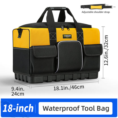 Durable Polyester HeavyDuty Tool Bag With Wide Mouth  Waterproof Base Adjustable Shoulder Strap 7