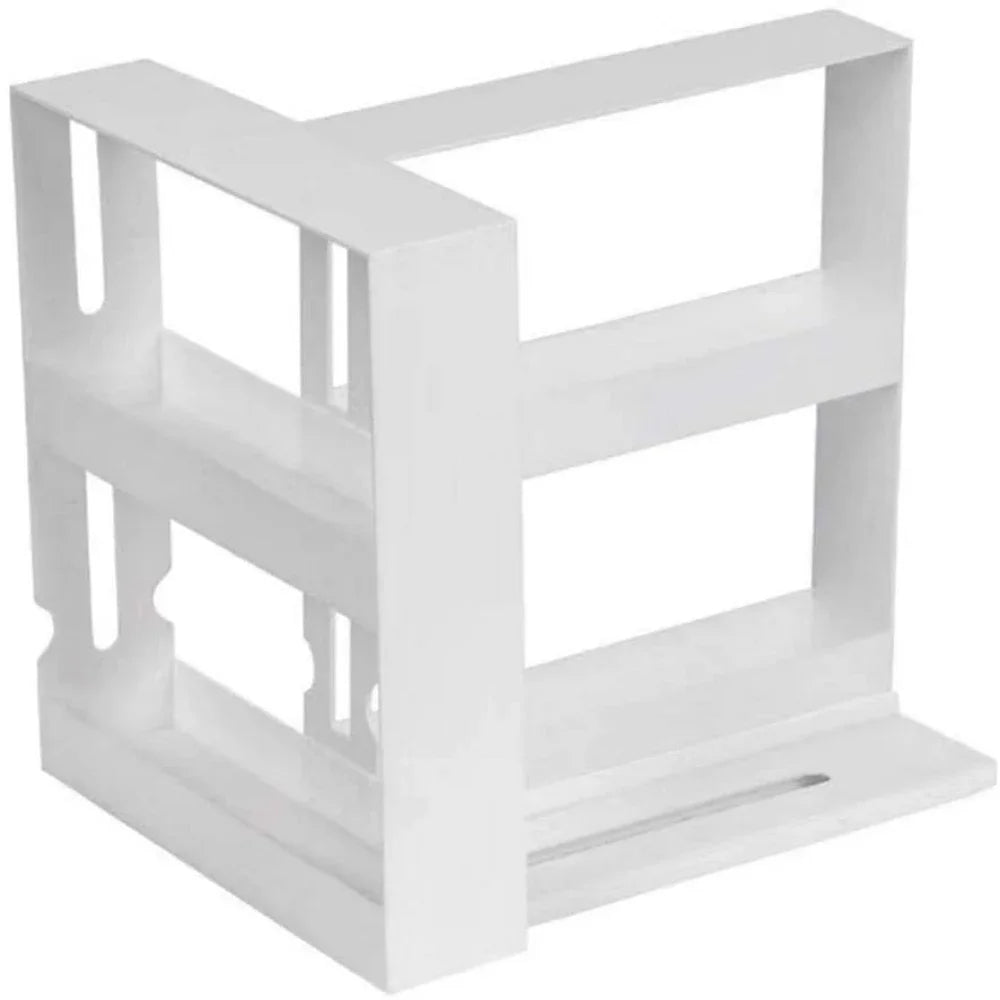 Spice Organizer Rack, 2 Tier Rotating Storage Shelf, Slide Kitchen Cabinet Cupboard Organizer