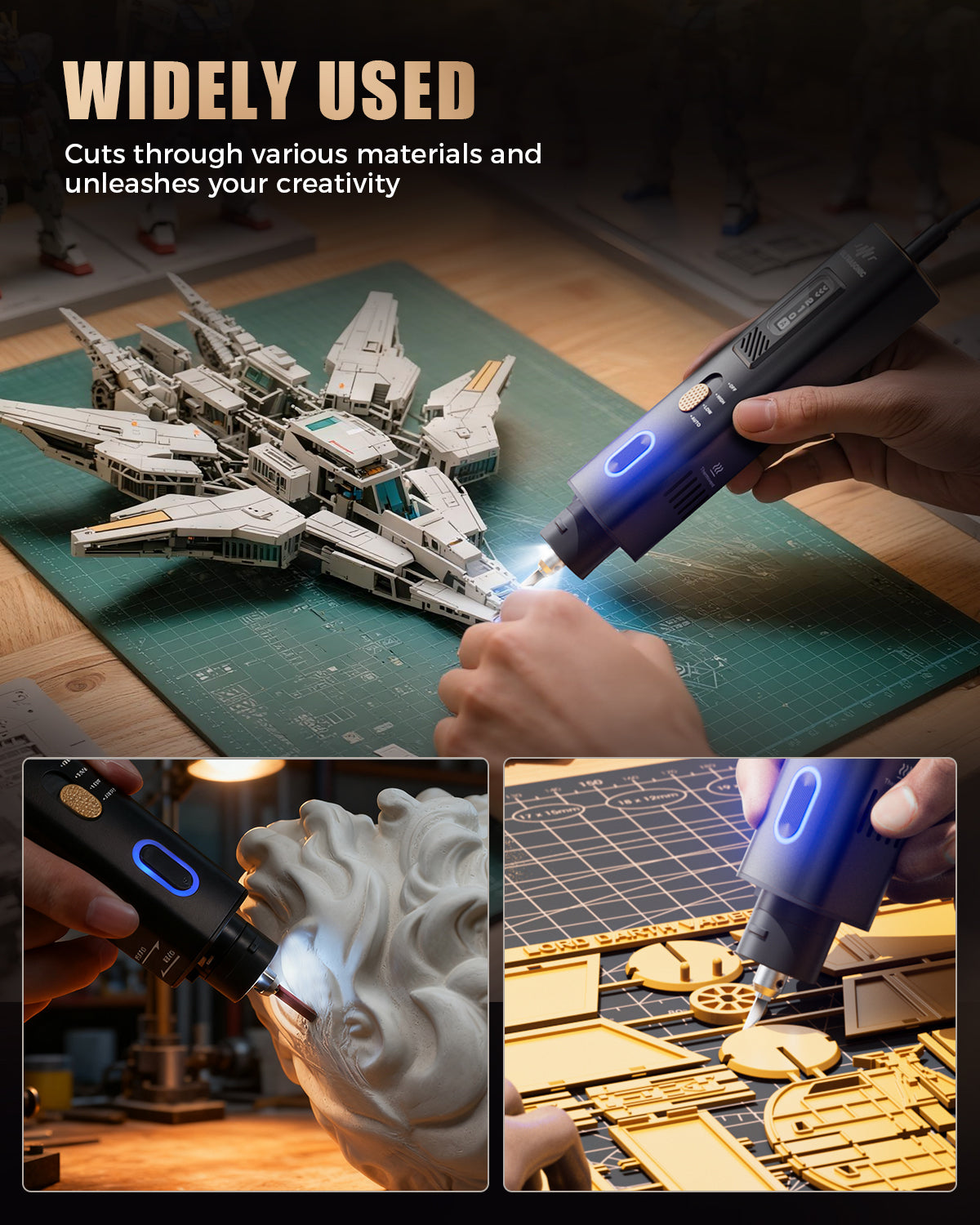 DIY Electric Cutting Knife With Overheat Protection Ultrasonic Carving And Grinding Tool 2