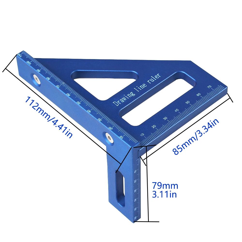 3D MultiAngle Measuring Ruler  4590 Carpentry Square  Miter Triangle Layout Tool 5