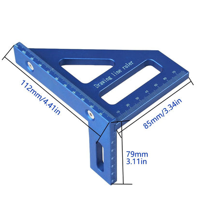 3D MultiAngle Measuring Ruler  4590 Carpentry Square  Miter Triangle Layout Tool 5