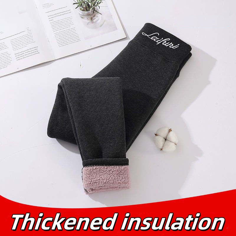 Stretchy Fleece Leggings For Women Casual Pencil Pants With Letter Print Warm Slim Fit Autumn Winte 2