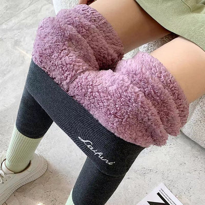 Stretchy Fleece Leggings For Women Casual Pencil Pants With Letter Print Warm Slim Fit Autumn Winte 3
