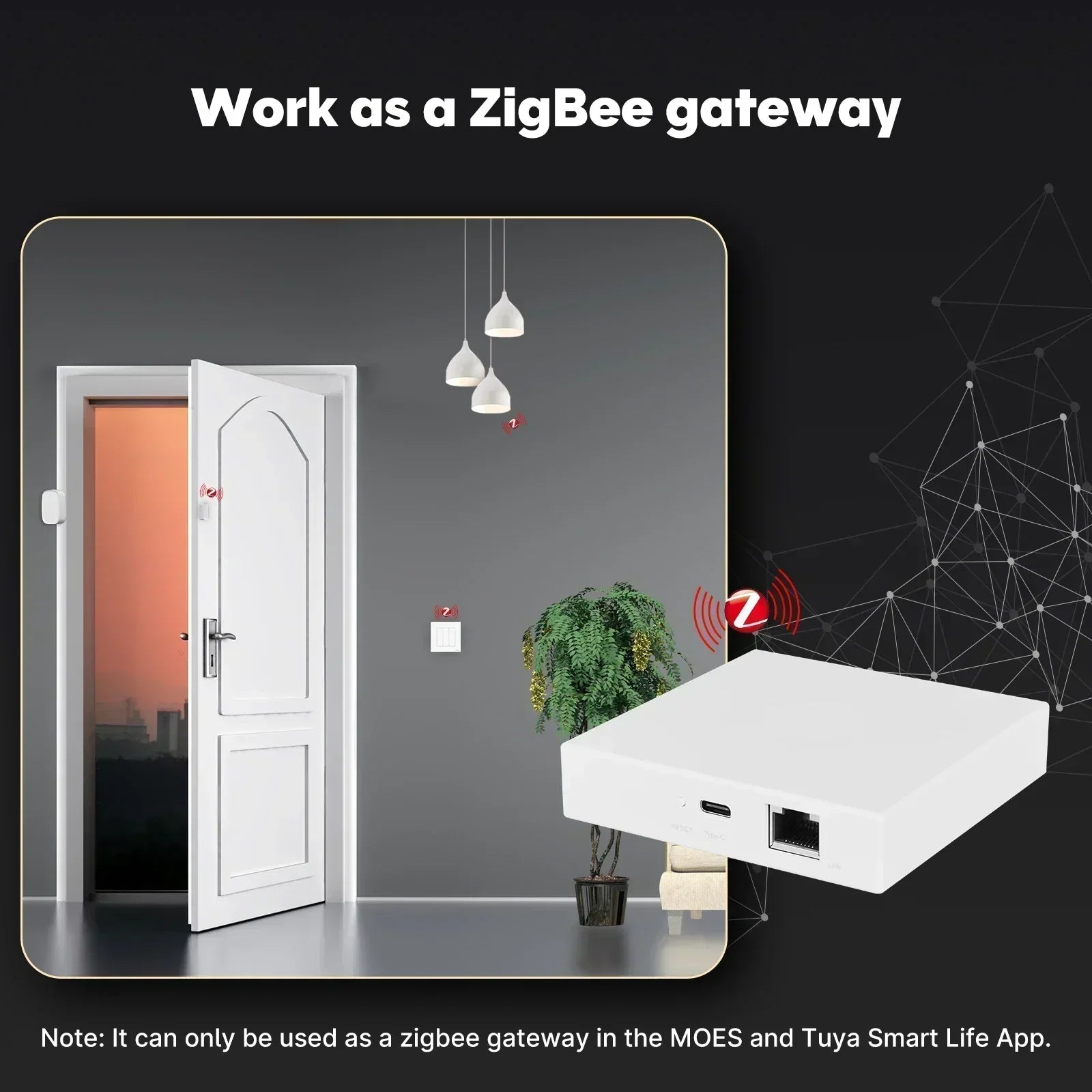 Zigbee Matter Hub Smart Home Bridge Siri Voice Control Google Alexa HomeKit Smart Things 2