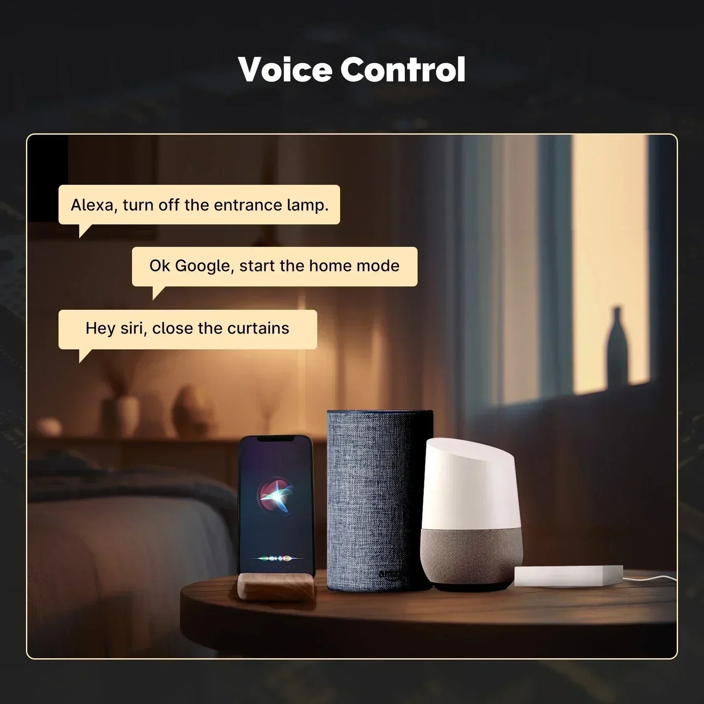 Zigbee Matter Hub Smart Home Bridge Siri Voice Control Google Alexa HomeKit Smart Things 4