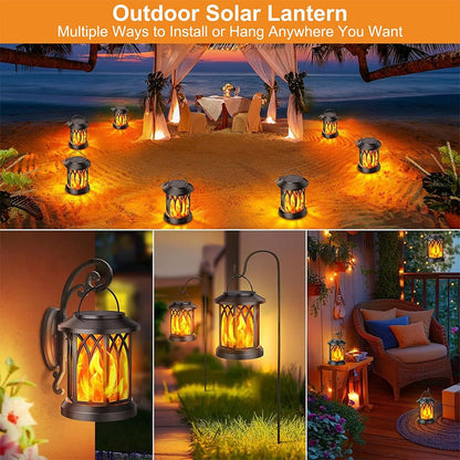 Outdoor Solar Flame Lamp Dancing Flame Solar Lantern Highpower Street Lamp For Courtyard Lights 4