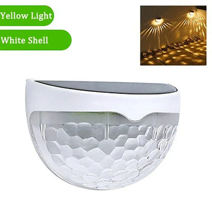 LED Solar Lights Outdoor Pack Waterproof Solar Fence Lamp Garden Energy Wall Lamps 9