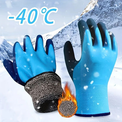 Winter Waterproof Warm Mechanical Gloves – Cold-Resistant Gloves for Outdoor Work & Fishing