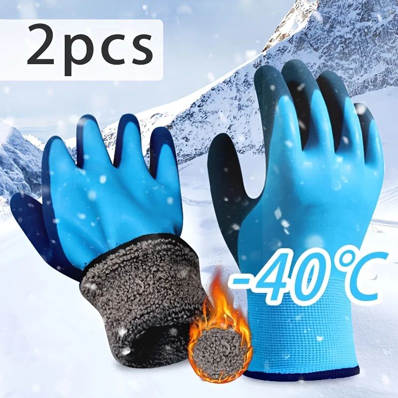 Winter Waterproof Warm Mechanical Gloves  ColdResistant Gloves For Outdoor Work  Fishing 5