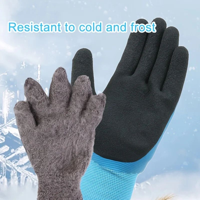 Winter Waterproof Warm Mechanical Gloves  ColdResistant Gloves For Outdoor Work  Fishing 10