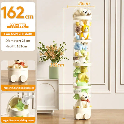 Doll Storage Box For Toys Organization Plush Toy Storage Tube Transparent Plastic Stuffed Storage B 6