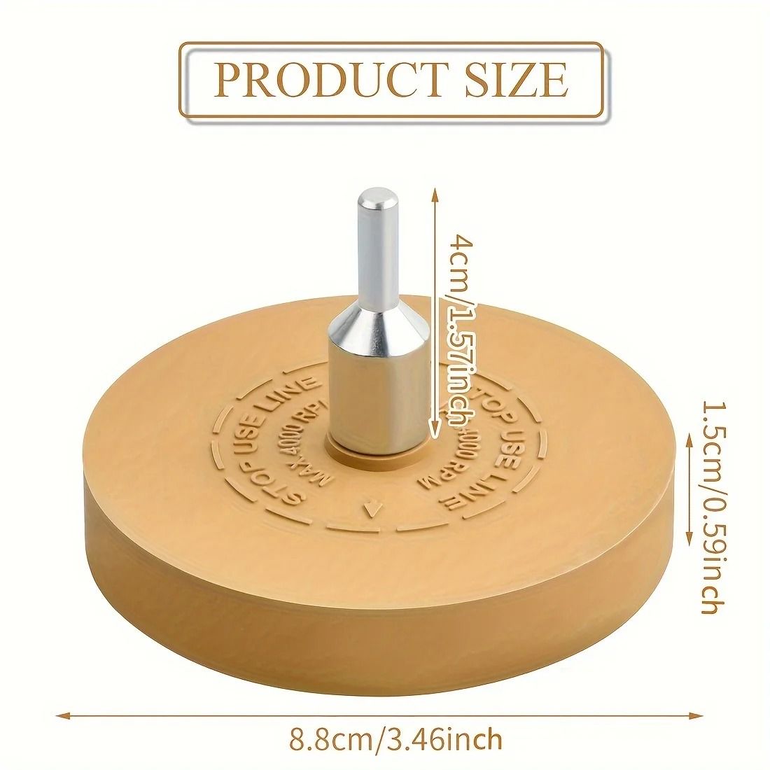Decal Eraser Wheel With Drill Adapter For Sticker And Adhesive Removal 1