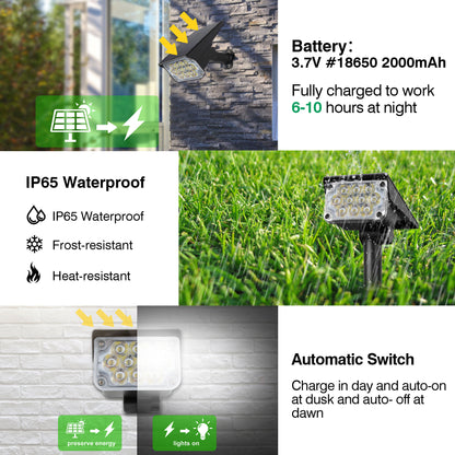Solar Lamp Solar Power Light Adjustable Light Temperature Super Bright Solar Spotlight For Gardens 8