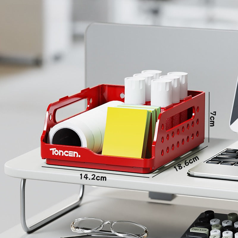 DIY Foldable Desktop Bookshelf Storage Box Pegboard Notebook Organizer Rack Office File Holder Desk