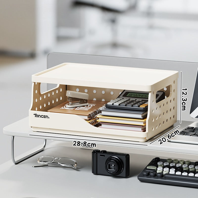 DIY Foldable Desktop Bookshelf Storage Box Pegboard Notebook Organizer Rack Office File Holder Desk