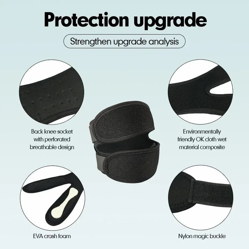 Elastic Bandage Pad For Knee Support Pressurized Wrap Sleeve For Tennis Cycling And Safety 2