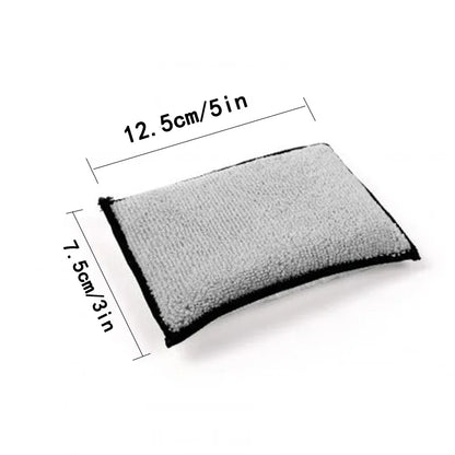 Microfiber Towel For Car Leather Cleaning Soft Double Side Scrubbing Sponge Auto Detailing Wax Spon 2