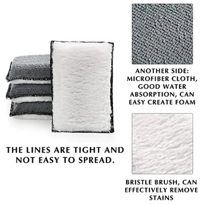 Microfiber Towel For Car Leather Cleaning Soft Double Side Scrubbing Sponge Auto Detailing Wax Spon 3