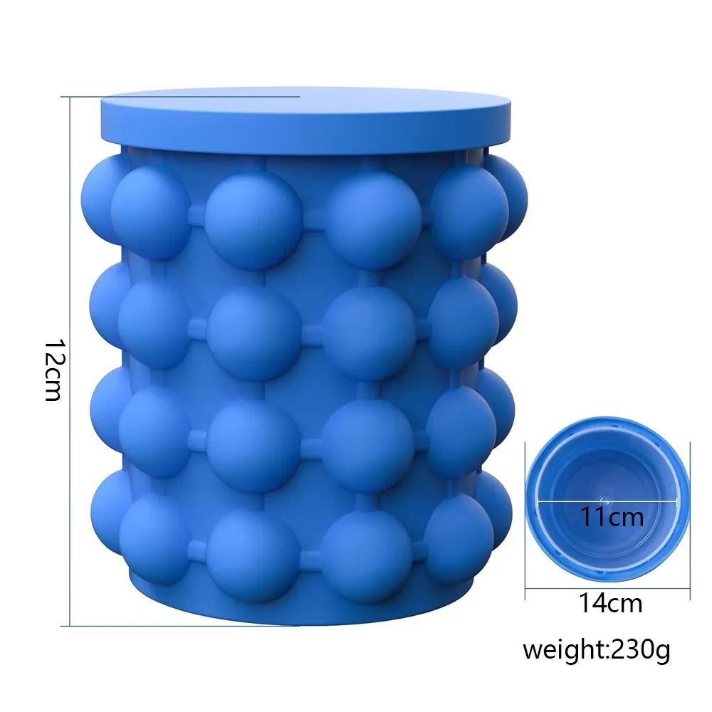 Premium Portable Silicone Ice Bucket  Large Ice Cube Mold  2in1 Ice Cube Maker For Whiskey Beer  Co 1