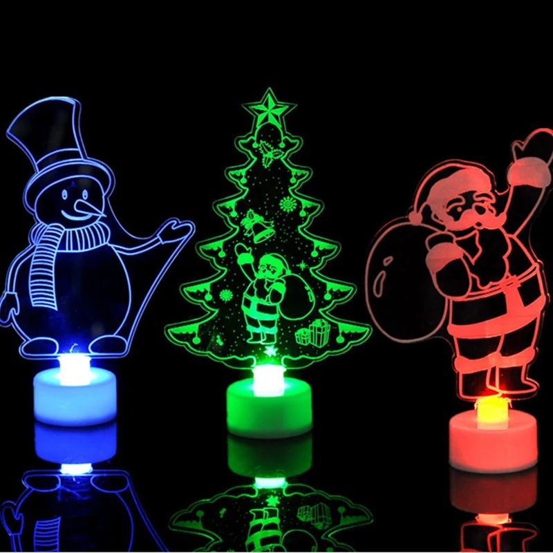 LED Mini Night Light Snowman Lamp