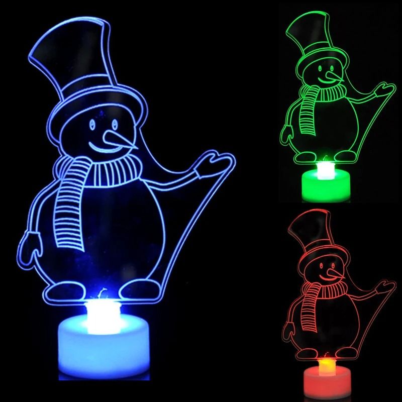 LED Mini Night Light Snowman Lamp 8