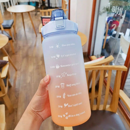 2Liter Motivational Leakproof Water Bottle With Time Markers 6