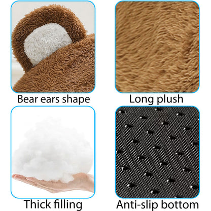 Funny Cat Bed Warm Pet House Soft Long Plush Kitten Lounger Cushion Small Dogs Tent Cave Beds For C 4