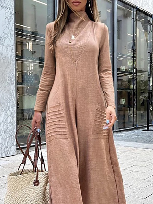 Elegant Modigirl Jumpsuits For Women High Waisted Long Pants Casual OnePiece Outfit With Long Sleev 1